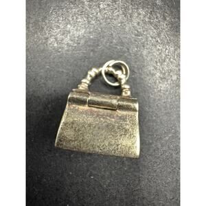 Vintage TH 925 Sterling Silver Opening Etched & Signed Purse Pendant/ Charm